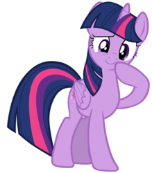 Size: 7000x8000 | Tagged: safe, artist:tardifice, twilight sparkle, alicorn, pony, g4, what about discord?, absurd resolution, cute, female, folded wings, mare, pensive, photoshop, raised hoof, simple background, smiling, solo, transparent background, twiabetes, twilight sparkle (alicorn), vector