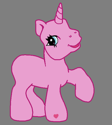 Size: 479x534 | Tagged: safe, artist:bronybase, artist:colossalstinker, oc, oc only, pony, unicorn, g3, bald, base, solo