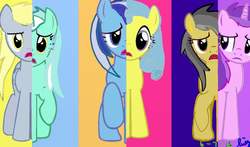 Size: 1280x752 | Tagged: safe, amethyst star, daring do, derpy hooves, lemon hearts, lyra heartstrings, minuette, sparkler, pegasus, pony, g4, female, mare