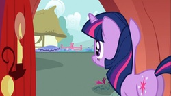 Size: 1100x618 | Tagged: safe, screencap, twilight sparkle, pony, g4, party of one, butt, female, mare, plot