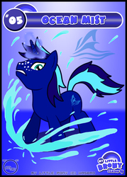 Size: 750x1050 | Tagged: safe, artist:arbok-x, oc, oc only, oc:ocean mist, pony, unicorn, magic, water