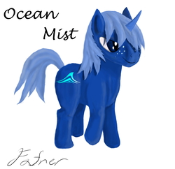 Size: 3583x3469 | Tagged: safe, oc, oc only, oc:ocean mist, pony, unicorn, high res