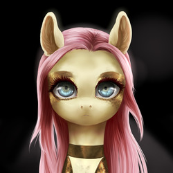 Size: 1280x1280 | Tagged: safe, artist:aphphphphp, fluttershy, g4, female, looking at you, portrait, solo, staring into your soul