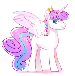 Size: 1280x1289 | Tagged: safe, artist:aphphphphp, princess flurry heart, alicorn, pony, g4, crown, jewelry, older, prince blizzard heart, prince frosty heart, prince glacier star, regalia, rule 63, sketch, solo