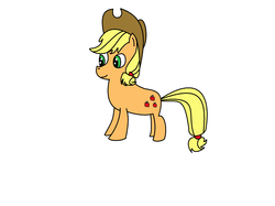 Size: 1594x1191 | Tagged: safe, artist:amateur-draw, applejack, g4, 1000 hours in ms paint, female, ms paint, simple background, solo, white background
