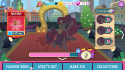 Size: 1280x720 | Tagged: safe, gameloft, pinkie pie, g4, clothes, crack is cheaper, dress, vip, why gameloft why