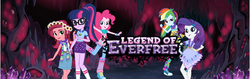 Size: 1920x609 | Tagged: dead source, safe, gloriosa daisy, pinkie pie, rainbow dash, rarity, sci-twi, twilight sparkle, equestria girls, g4, my little pony equestria girls: legend of everfree, official, camp everfree outfits, camp fashion show outfit, clothes, converse, female, looking at you, shoes