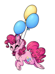 Size: 7016x9323 | Tagged: safe, artist:cutepencilcase, pinkie pie, g4, absurd resolution, balloon, female, mouth hold, simple background, solo, transparent background