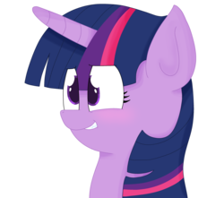 Size: 2989x2648 | Tagged: safe, artist:laserpewpewrblx, twilight sparkle, g4, blushing, female, grin, high res, smiling, solo