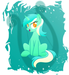 Size: 3769x4096 | Tagged: safe, artist:rainbownspeedash, lyra heartstrings, pony, unicorn, g4, colored pupils, cutie mark background, female, high res, lyre, open mouth, simple background, sitting, solo, transparent background