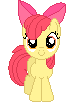 Size: 84x102 | Tagged: safe, artist:onil innarin, derpibooru exclusive, apple bloom, g4, adorabloom, c:, cute, female, filly, looking at you, pixel art, simple background, solo, transparent background