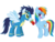 Size: 1152x864 | Tagged: safe, artist:raggyrabbit94, rainbow dash, soarin', pony, g4, blushing, clothes, female, flower, male, mouth hold, rose, ship:soarindash, shipping, simple background, straight, transparent background, wonderbolts uniform