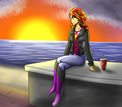 Size: 1811x1600 | Tagged: safe, artist:triplea096, sunset shimmer, equestria girls, g4, boots, soda