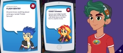 Size: 1028x449 | Tagged: safe, flash sentry, sunset shimmer, timber spruce, equestria girls, g4, my little pony equestria girls: legend of everfree