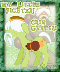 Size: 1002x1205 | Tagged: safe, artist:kari-usagi, chin gentsai, king of fighters, my little fighter, ponified, snk