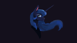 Size: 1920x1080 | Tagged: safe, artist:hierozaki, princess luna, g4, crying, female, portrait, solo