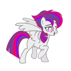 Size: 1152x1152 | Tagged: safe, artist:motownwarrior01, oc, oc only, oc:enchantment, robot, alternate hairstyle, implied pinkie pie, implied rarity, implied twilight sparkle, punklight sparkle, recolor, simple background, solo, transparent background