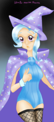 Size: 600x1350 | Tagged: safe, artist:wrath-marionphauna, trixie, human, g4, female, humanized, solo