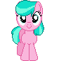 Size: 84x86 | Tagged: safe, artist:onil innarin, derpibooru exclusive, aquamarine, g4, c:, cute, female, filly, looking at you, pixel art, simple background, solo, transparent background
