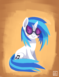 Size: 2300x3000 | Tagged: safe, artist:verrmont, dj pon-3, vinyl scratch, pony, unicorn, g4, blushing, female, solo