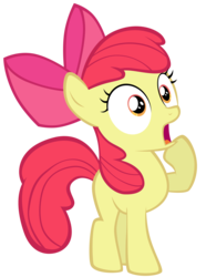 Size: 4110x5530 | Tagged: safe, artist:togekisspika35, apple bloom, g4, absurd resolution, female, shocked, simple background, solo, transparent background, vector