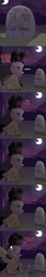 Size: 900x5400 | Tagged: safe, artist:evehly, fluttershy, king sombra, zebra, g4, annoyed, colored wings, colored wingtips, comic, female, frown, glowing eyes, gravestone, gritted teeth, male, moon, night, pouting, raised hoof, sad, ship:sombrashy, shipping, shocked, sitting, spread wings, straight, surprised, unamused, wide eyes