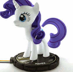 Size: 574x568 | Tagged: safe, artist:tjeb, rarity, pony, unicorn, g4, 3d, animated, blender, female, heroclix, mare, solo, spinning, talking