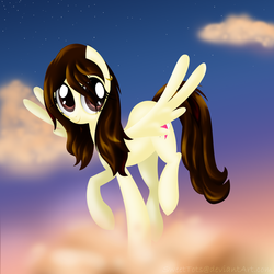 Size: 800x800 | Tagged: safe, artist:sweettots, oc, oc only, pegasus, pony, cloud, solo