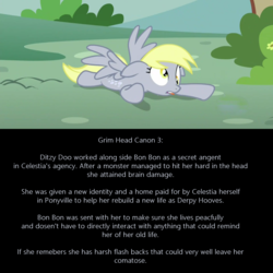 Size: 1366x1366 | Tagged: safe, derpy hooves, pegasus, pony, g4, female, headcanon, mare, text