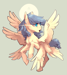 Size: 1882x2079 | Tagged: safe, artist:amphoera, oc, oc only, oc:venti via, seraph, beanbrows, multiple wings, solo