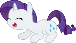 Size: 6000x3380 | Tagged: safe, artist:dstears, artist:slb94, rarity, pony, unicorn, g4, behaving like a cat, cute, female, filly, foal, horn, rarara, raribetes, simple background, solo, transparent background, vector, younger