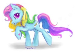 Size: 554x384 | Tagged: safe, artist:turonie, rainbow dash (g3), g3, g4, female, solo