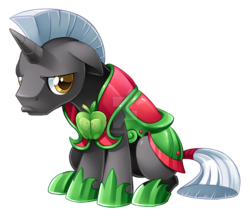 Size: 1600x1387 | Tagged: safe, artist:centchi, oc, oc:scope, pony, unicorn, armor, frown, grumpy, royal guard, watermark