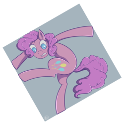 Size: 1223x1200 | Tagged: safe, artist:28gooddays, pinkie pie, earth pony, pony, g4, abstract background, female, scared, shrunken pupils, simple background, solo, square, transparent background