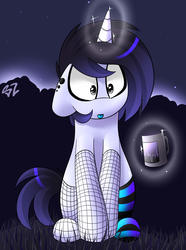 Size: 2448x3296 | Tagged: safe, artist:php69, oc, oc only, pony, unicorn, coffee, fishnet stockings, high res, solo