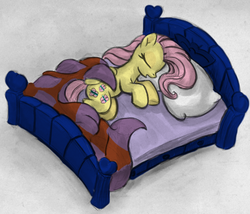 Size: 449x385 | Tagged: artist needed, safe, fluttershy, g4, bed, cute, female, lying down, on side, open mouth, shyabetes, sleeping, solo