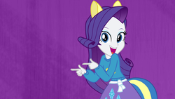 Size: 1920x1080 | Tagged: safe, screencap, rarity, equestria girls, g4, female, finger gun, finger guns, open mouth, pointing, smiling, solo, wondercolts