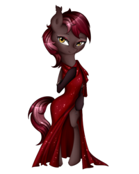 Size: 1000x1250 | Tagged: safe, artist:yuntaoxd, oc, oc only, pony, bipedal, clothes, dress, gloves, solo