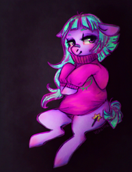 Size: 858x1111 | Tagged: safe, artist:vetallie, oc, oc only, earth pony, pony, clothes, female, mare, solo, sweater