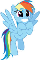 Size: 3668x5547 | Tagged: safe, artist:osipush, rainbow dash, g4, stranger than fan fiction, absurd resolution, cute, dashabetes, excited, female, floating, inkscape, simple background, smiling, solo, transparent background, vector