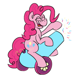 Size: 1028x1035 | Tagged: safe, artist:cowsrtasty, pinkie pie, g4, confetti, female, party cannon, solo