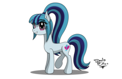 Size: 3400x2200 | Tagged: safe, artist:mcflurrylazermuffin, sonata dusk, pony, g4, female, grin, high res, ponified, simple background, smiling, solo, transparent background