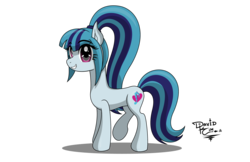 Size: 3400x2200 | Tagged: safe, artist:mcflurrylazermuffin, sonata dusk, earth pony, pony, g4, earth pony sonata dusk, equestria girls ponified, female, grin, high res, ponified, simple background, smiling, solo, transparent background