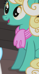 Size: 350x670 | Tagged: safe, screencap, honey curls, mare e. lynn, pony, g4, rarity takes manehattan, background pony, cropped, solo