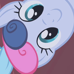 Size: 336x336 | Tagged: safe, screencap, blueberry taffy, earth pony, pony, g4, winter wrap up, background pony, cropped, face, female, looking at you, mare, not bon bon, smiling, solo focus