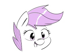 Size: 1024x768 | Tagged: safe, artist:periodicbrony, scootaloo, g4, bust, female, monochrome, open mouth, portrait, solo