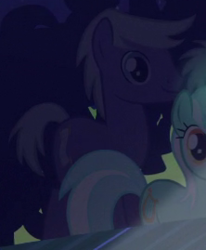 Size: 222x269 | Tagged: safe, screencap, lyra heartstrings, silver script, pony, g4, my little pony: friendship is magic, the mane attraction, animation error, background pony, solo focus, wingless