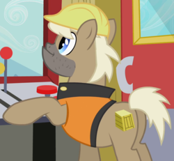 Size: 963x890 | Tagged: safe, screencap, crafty crate, pony, g4, the mysterious mare do well, animation error, background pony, male, solo, stallion, wingless