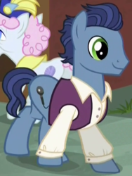 Size: 424x564 | Tagged: safe, screencap, pearly stitch, waxton, pony, g4, made in manehattan, background pony