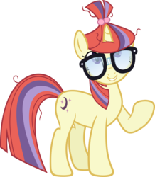 Size: 5235x6000 | Tagged: safe, artist:slb94, moondancer, g4, absurd resolution, female, glasses, nerd, raised hoof, simple background, solo, transparent background, vector